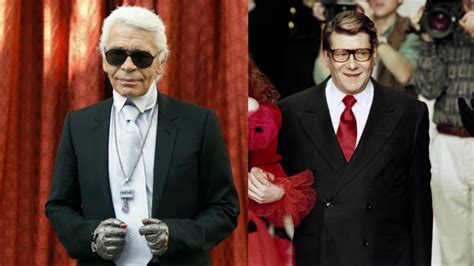 duel yves saint laurent karl lagerfeld|christian dior Karl Lagerfeld.